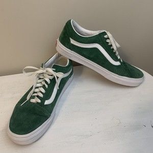 Men’s VANS Heiq Eco Dry 721356 Green Suede Water Repellent Shoes, Size 9